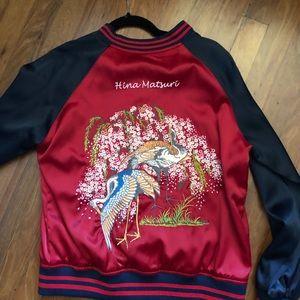 H &M Hina Matasuri bomber jacket